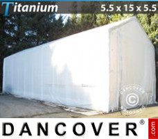 Nave de almacen Titanium 5,5x15x4x5,5m, Blanco