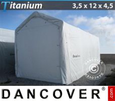 Nave de almacen Titanium 3,5x12x3,5x4,5m, Blanco